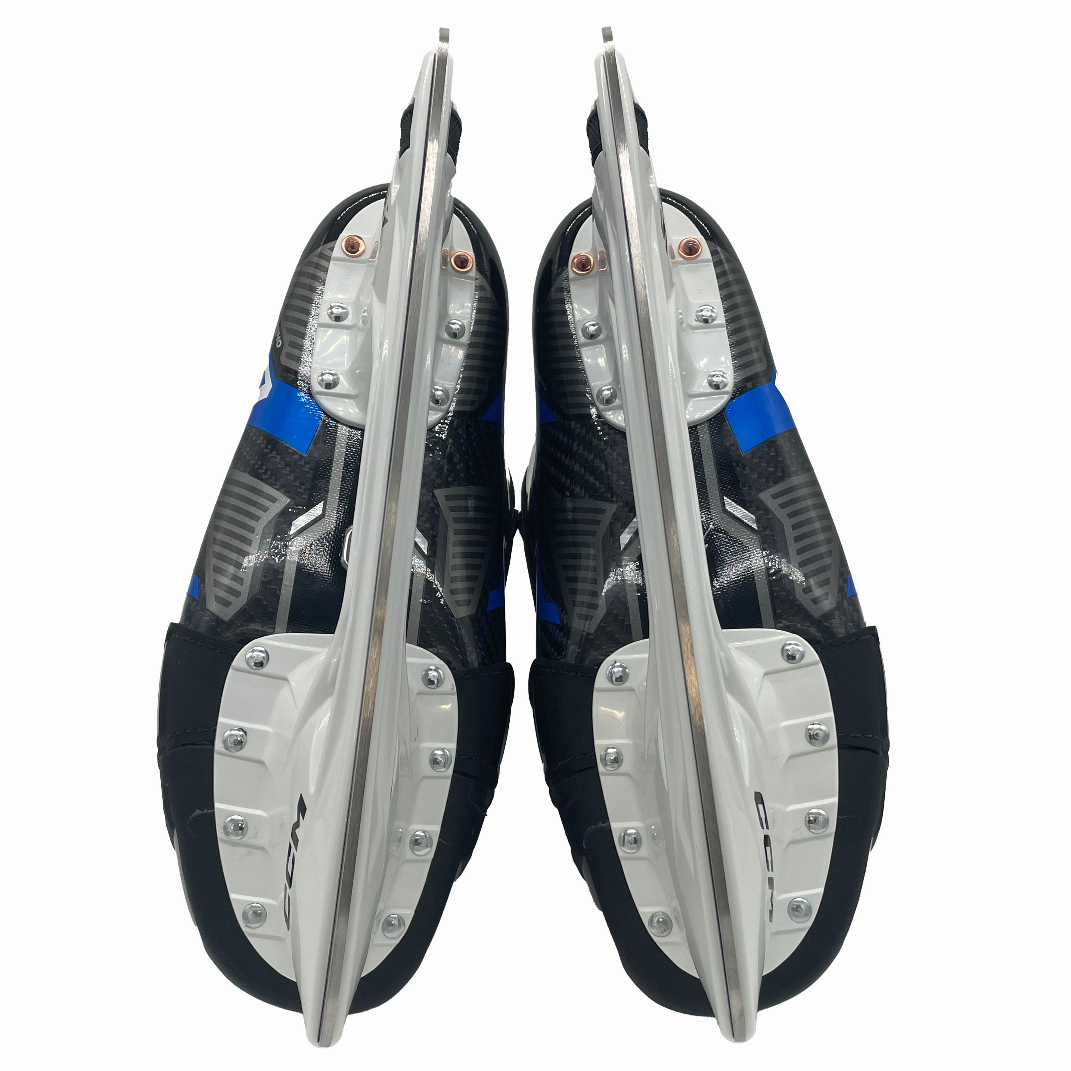 Patins de hockey CCM Tacks AS-V Pro – NCAA Pro Stock – Taille 7,5 (noir/bleu)